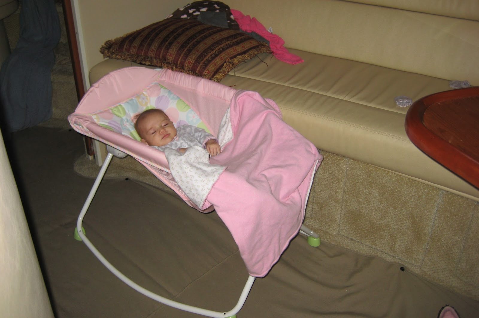 baby bed on boat