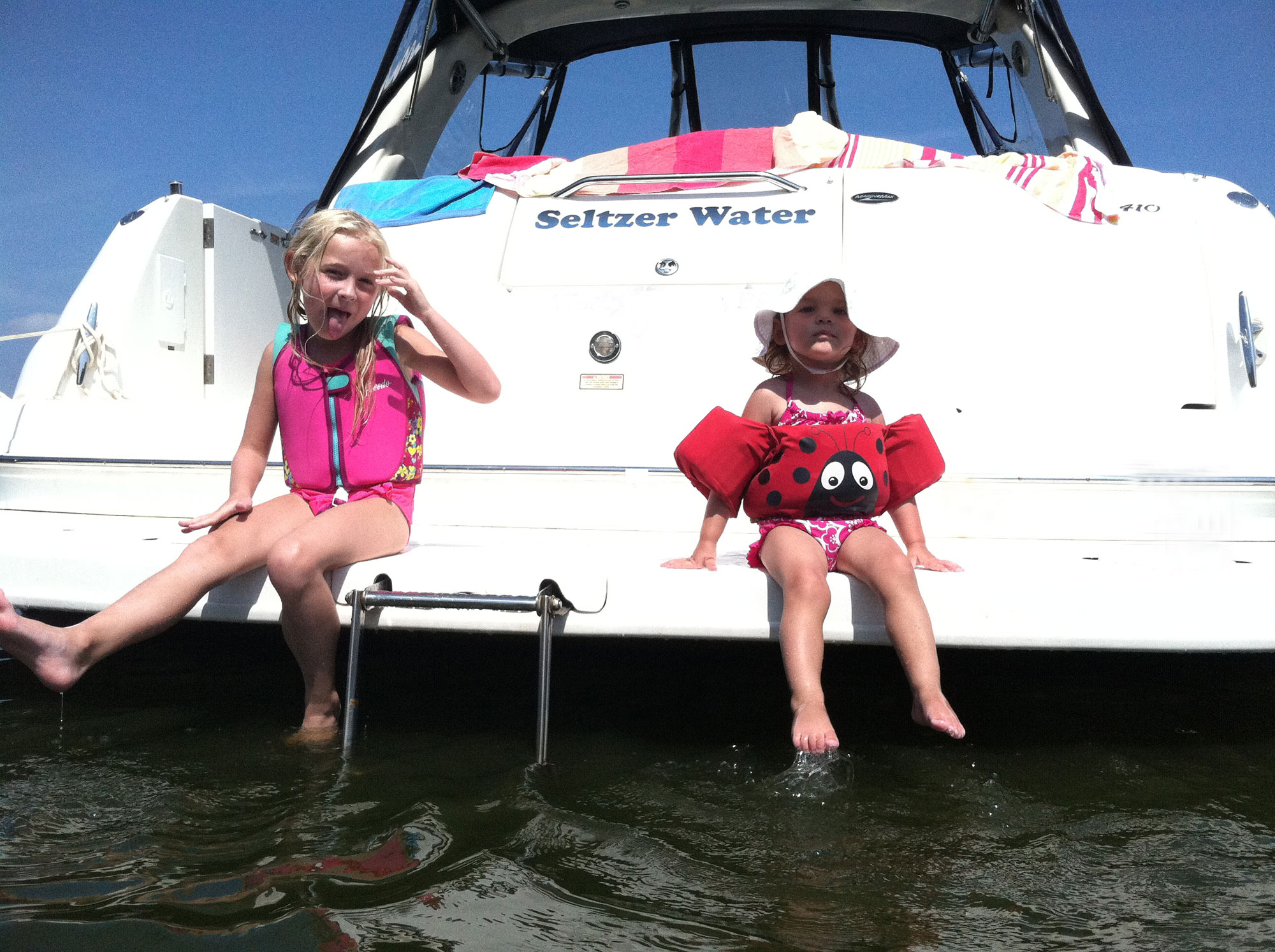 READY TO SHIP Life Is Better At The Lake Blue Slim Can Koozie