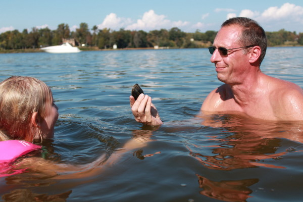 nature with dad on boat